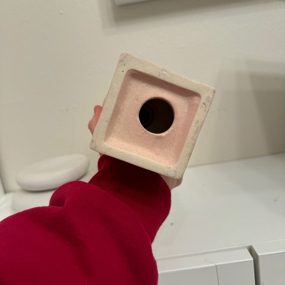 H&M home Ceramic candlestick home decor sculture abstract pink scandinavian - Picture 6 of 6